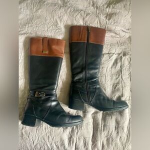 Bandolino Two Toned Boots in Black and Brown